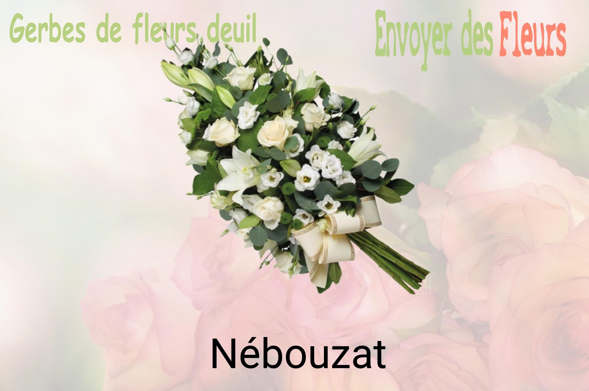 Gerbe de fleurs de deuil livrée à Nébouzat